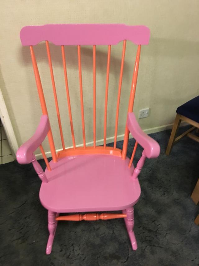 Vintage Upcycled rocking chair For Sale in Hounslow, Middlesex Get