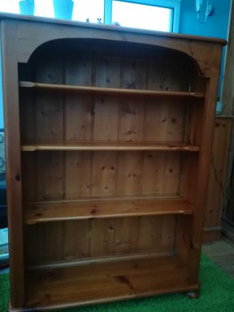 Pine Bun Feet Second Hand Household Furniture And In Solid Pine Bookcase With Three Adjule Shelves