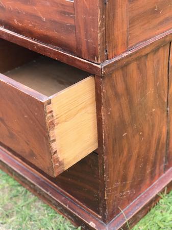 Antique wooden French knock down armoire wardrobe For Sale in Cold