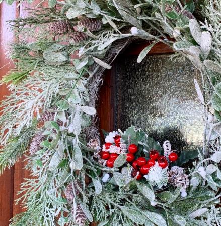 Image 1 of Pine and mistletoe wreaths