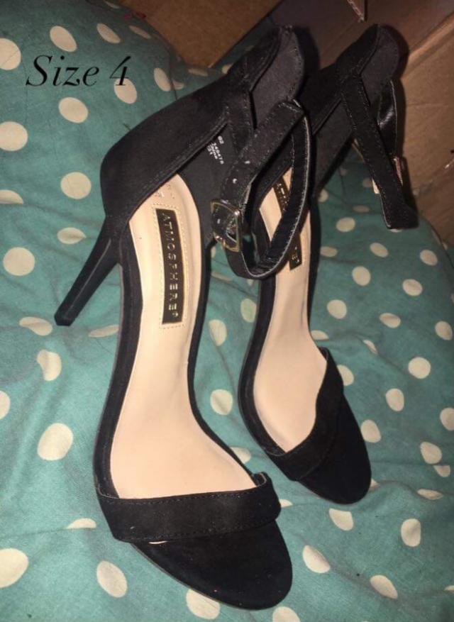 black heels size 4