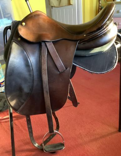 Brown 17.5” dressage saddle for sale For Sale in Frampton On Severn ...
