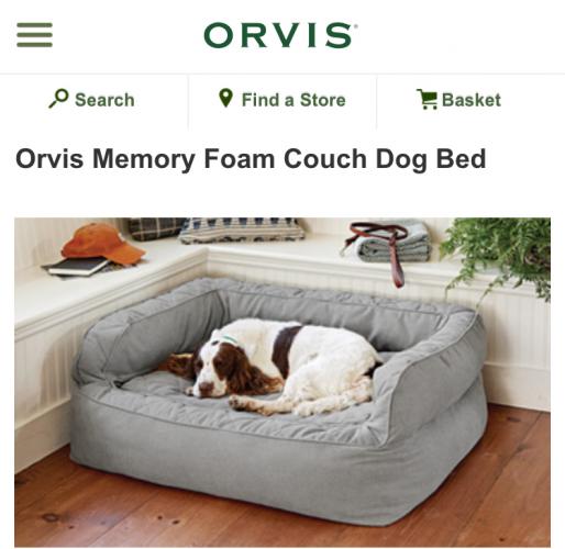 Reduced Orvis Memory Foam Dog Bed Dog Sofa For Sale In Paignton