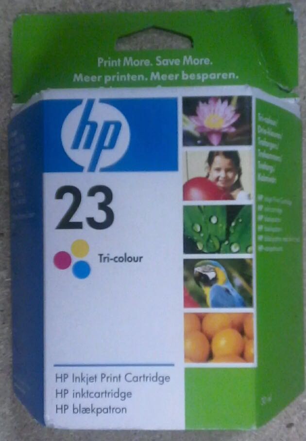 Preview of the first image of HP 23 tri colour ink cartridge.