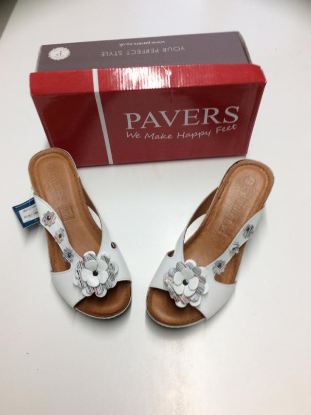 PAVERS WHITE LEATHER MULES For Sale in Braintree, Essex Preloved