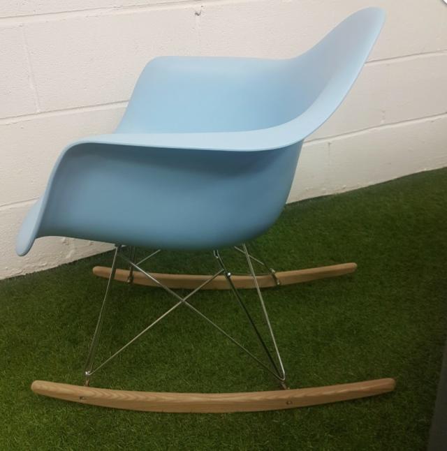 Eames style rocking Chair Baby Blue For Sale in Harlow, Essex Preloved