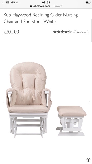 second hand nursing chair