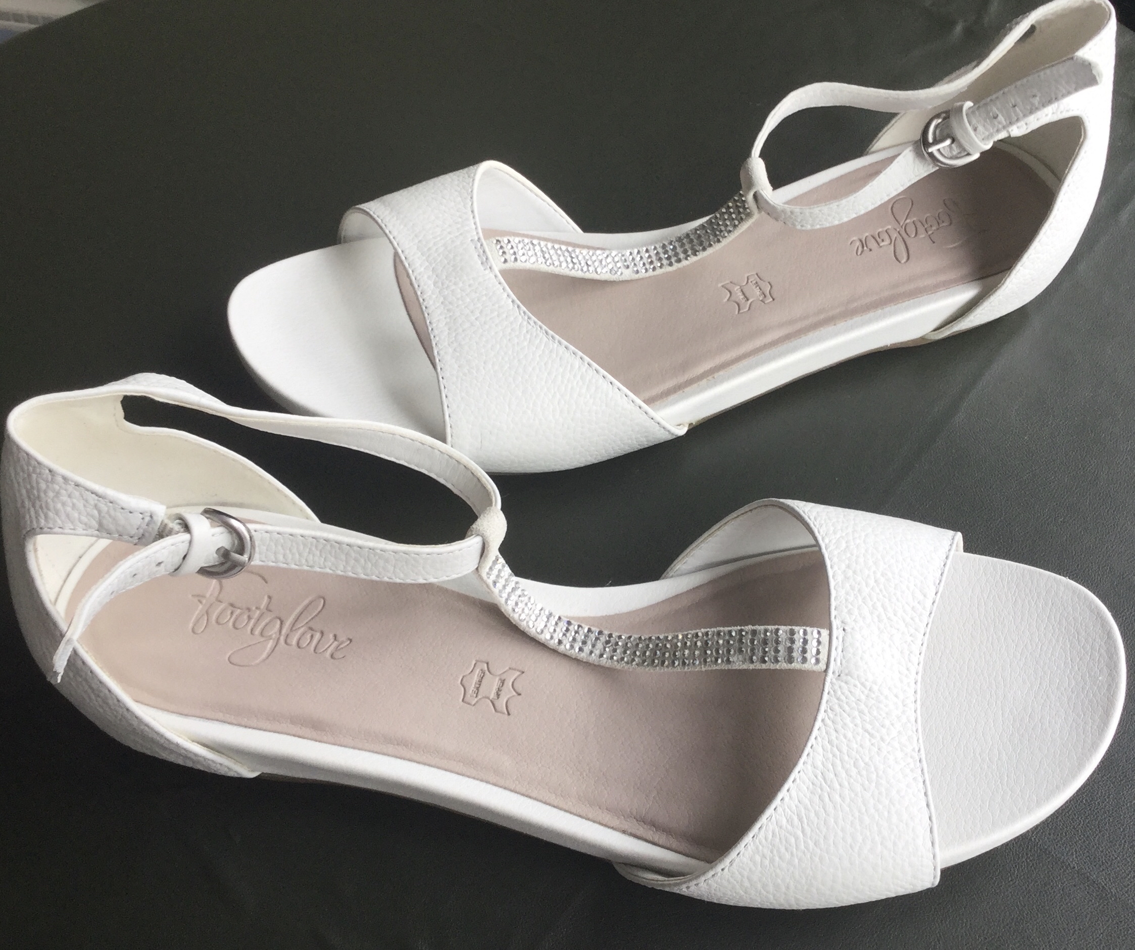 m&s white sandals