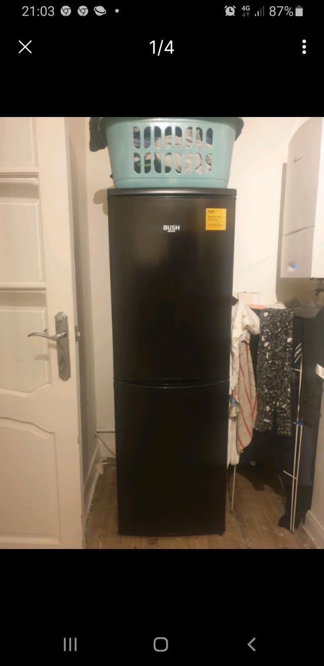 Bush black fridge freezer For Sale in Oldham, Lancashire Preloved