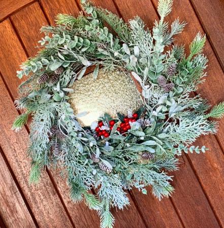 Image 2 of Pine and mistletoe wreaths