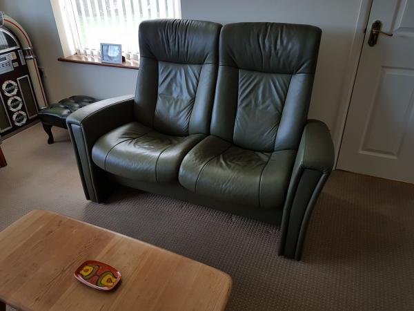Norwegian hjellegjerde leather sofa for sale in great yarmouth ... Badeværelse glasdør