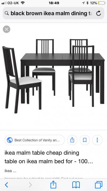 Ikea Black Brown Extendable Table Ikea Black Brown Extendable Table
