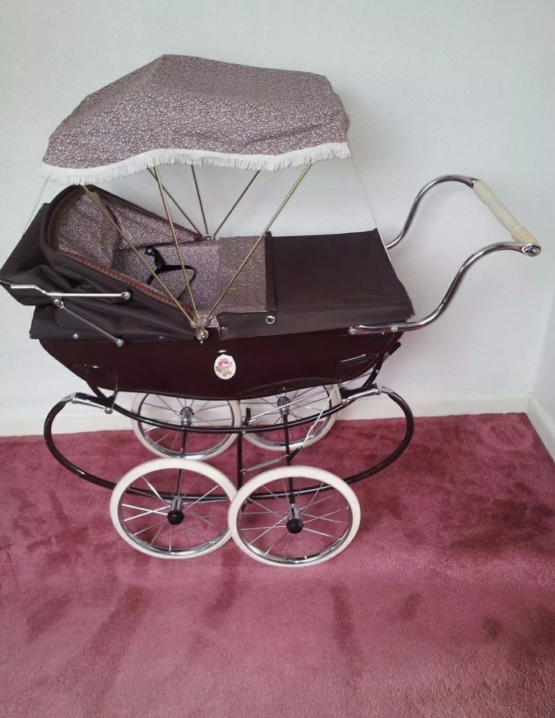 silver cross dolls pram canopy