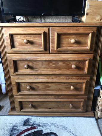 Wide Pine Chest Of Drawers Second Hand Household Furniture Buy