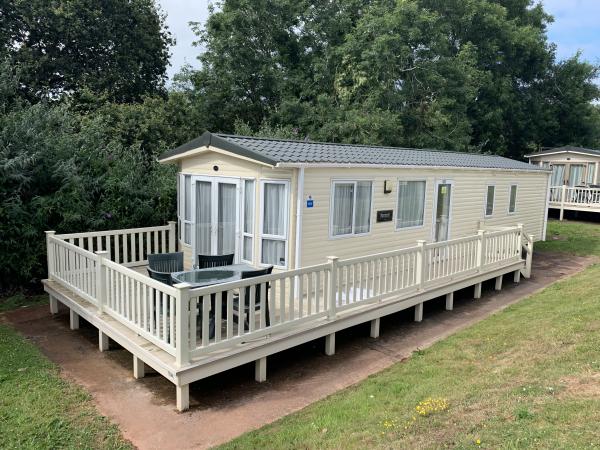 Pre Owned Caravan With French Patio Doors And Decking For Sale