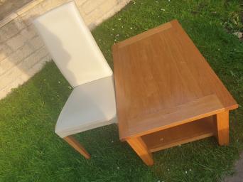Second Hand Furniture Preloved Coffee Table And A Dining Chair