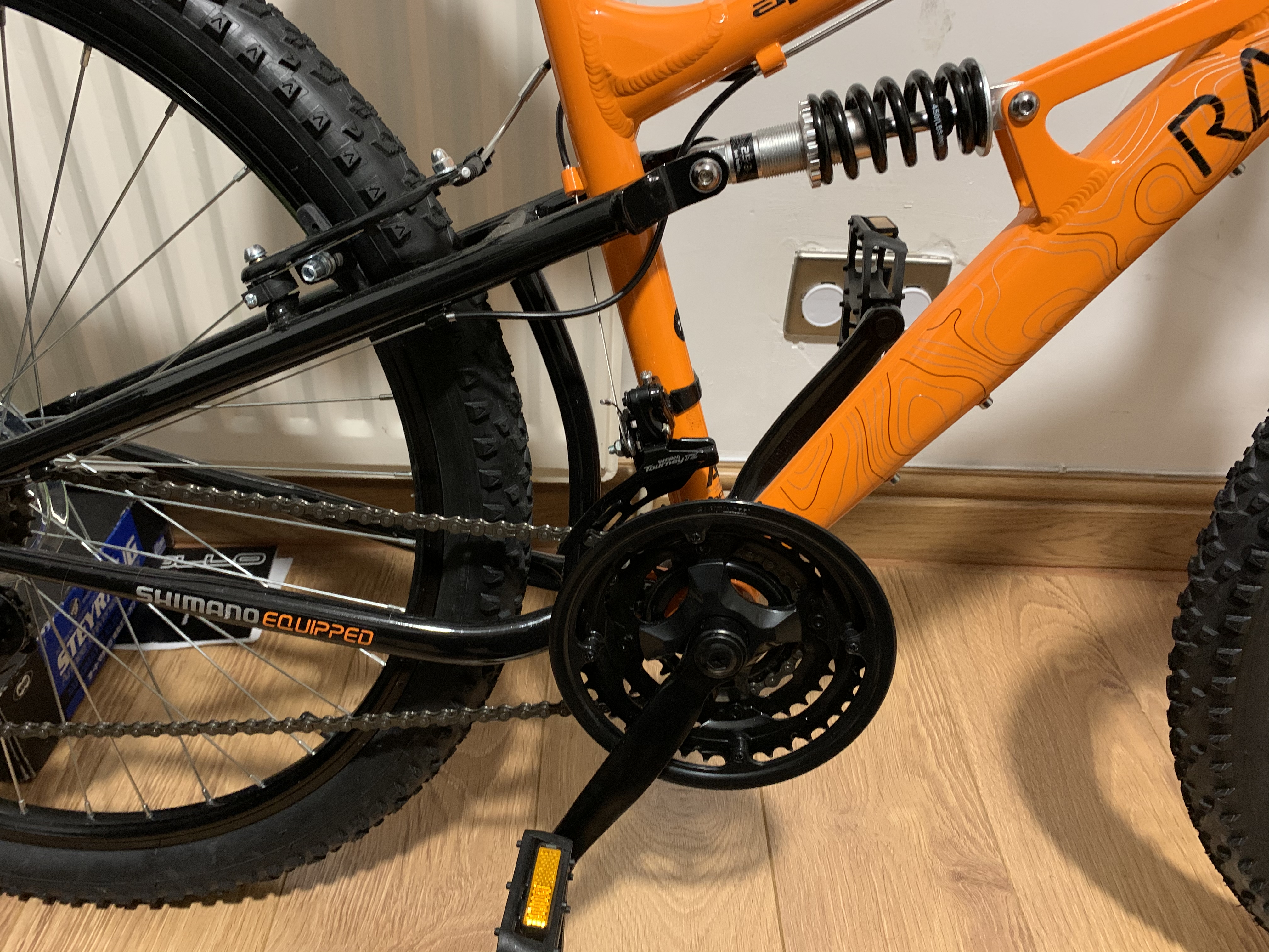 apollo radar mens mountain bike orange