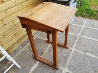School Desk Antique Collectors And Period Furniture Old Original Wooden School Desk From Around The 1950 S And Has Been In One Family For Many Years Very Good Condition With Obvious Wear Tear Marks