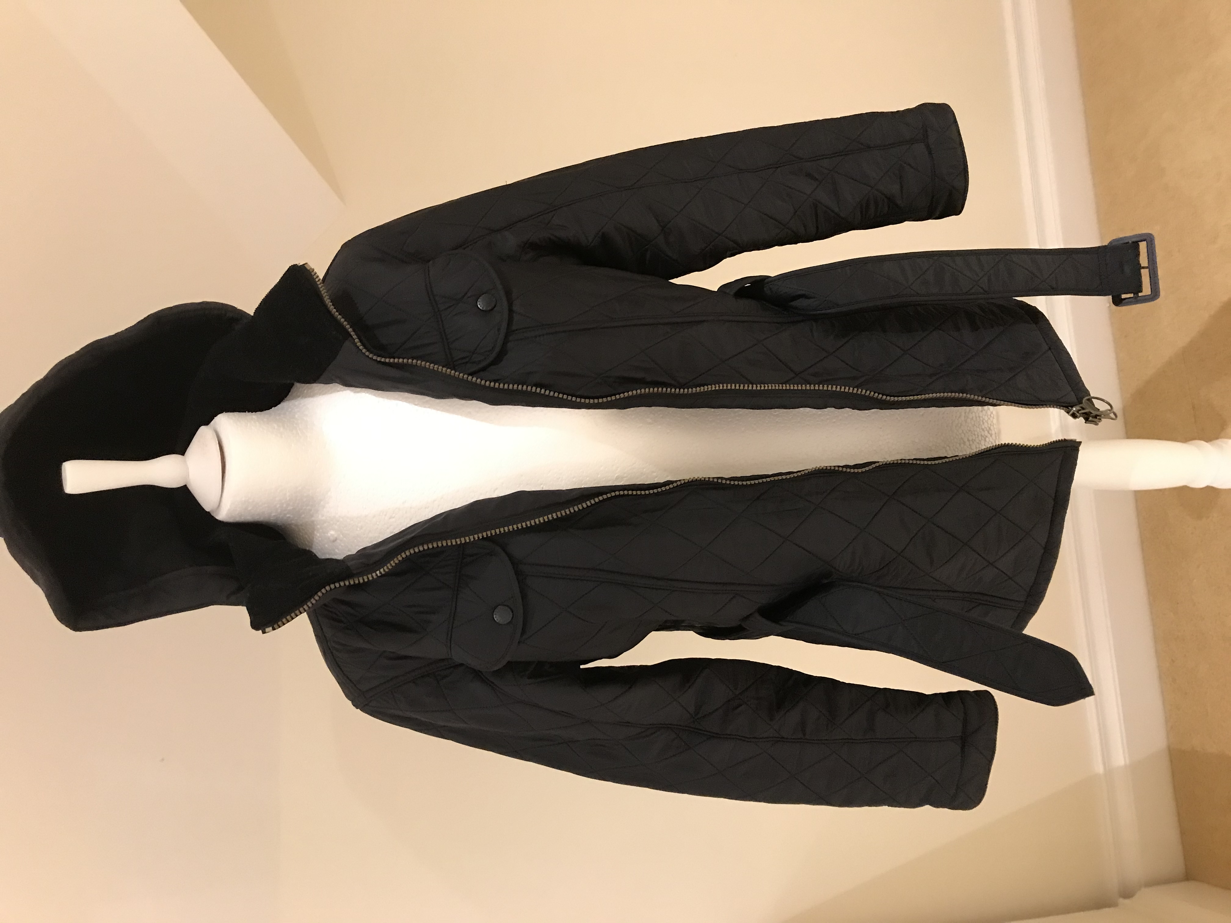 barbour black hooded jacket