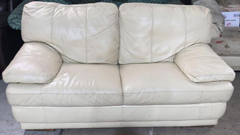 preloved 2 seater leather sofa