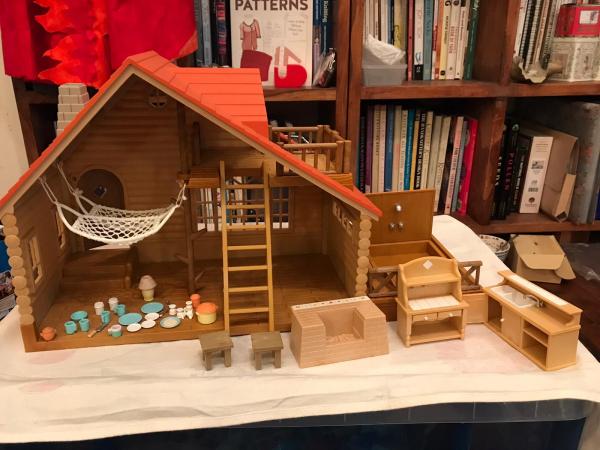 Sylvanian Family Log Cabin Style House With Accessories For Sale