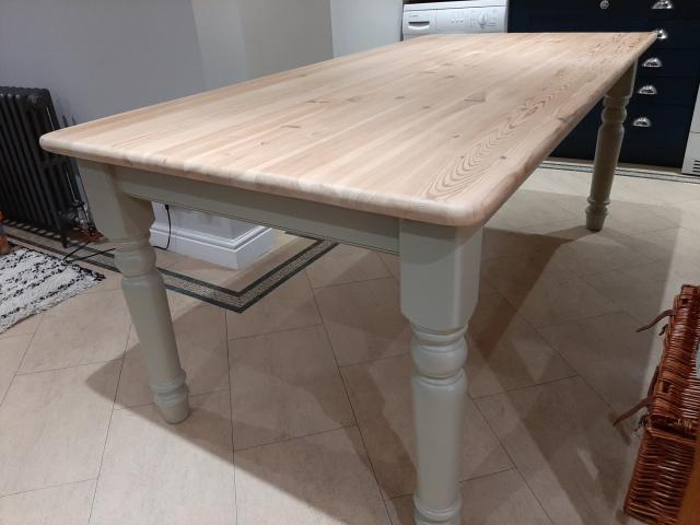Large Solid Pine Farmhouse Dining Table For Sale In Leeds West Yorkshire Preloved