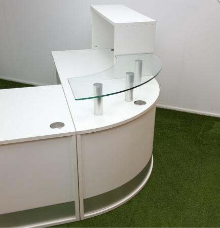 counter reception desk cheap glass