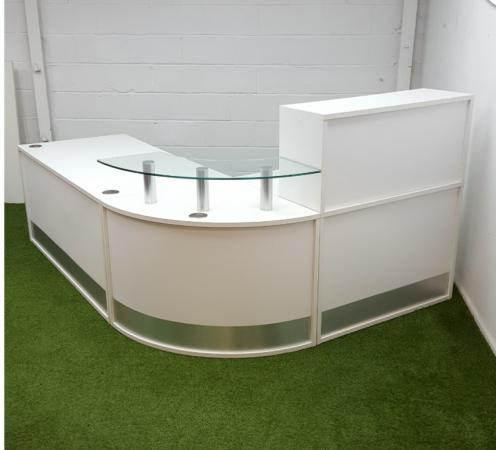counter reception desk cheap glass display previous