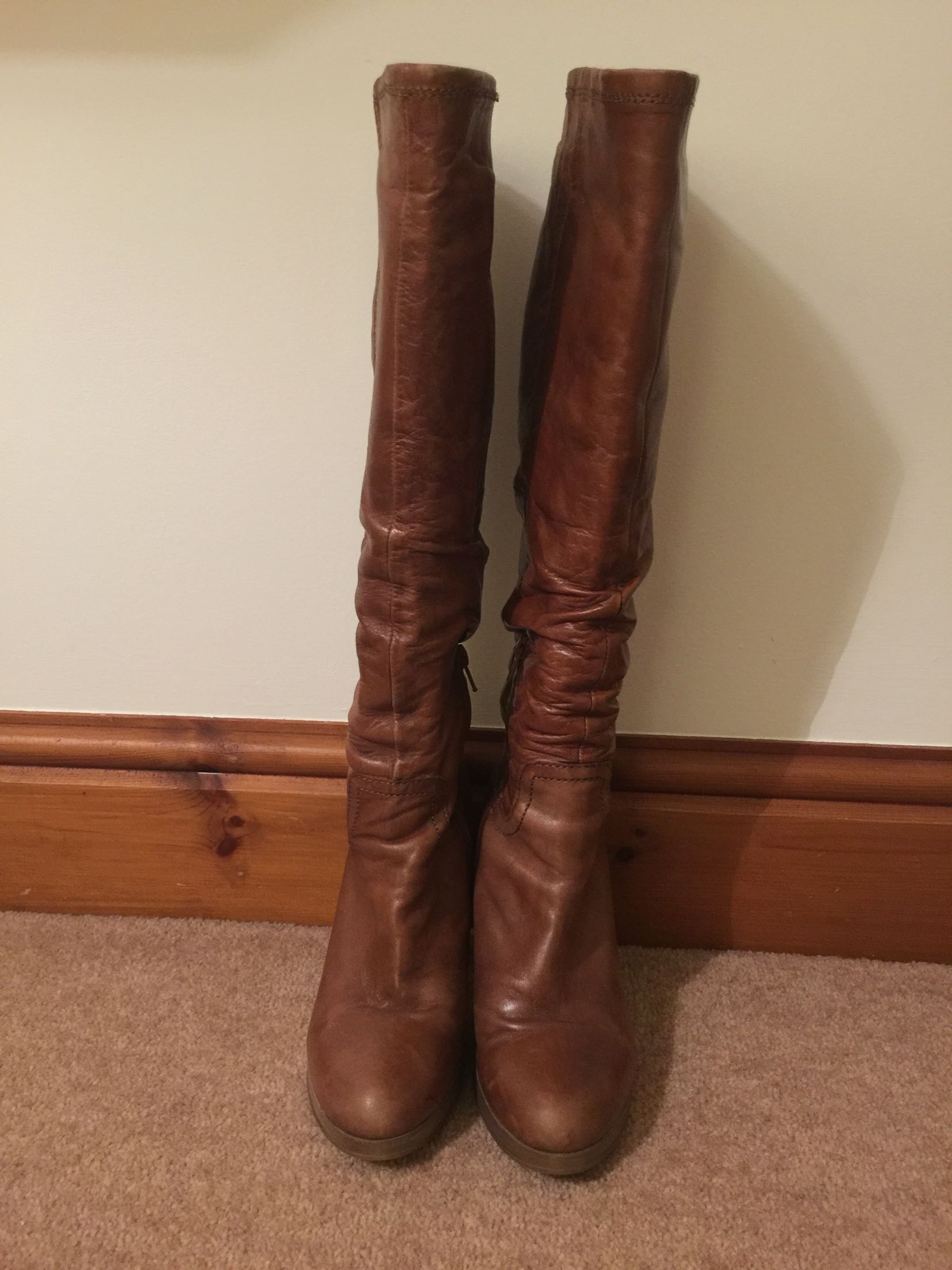 tan boots size 6