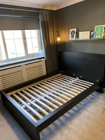 Ikea Malm Double Bed In Black Brown For Sale In Chesterfield Derbyshire Preloved