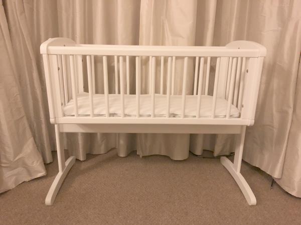 Mothercare White Swinging Crib And Mattress