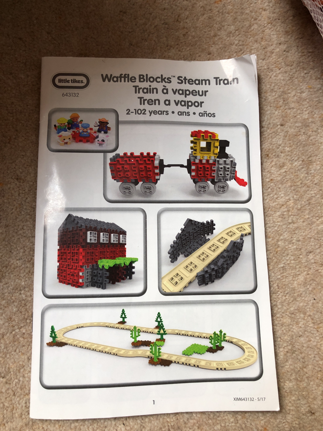 waffle blocks steam train instructions