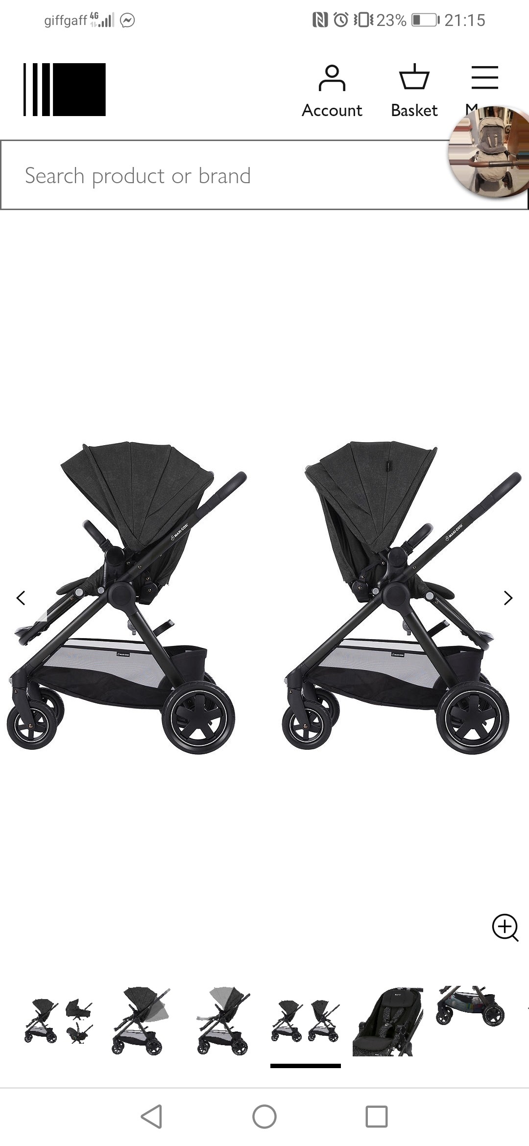 second hand parent facing pushchairs