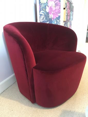 Art Deco Furniture Second Hand Preloved Stylish And Attractive Art Deco Style Chair For Bordeaux Wine Colour In A Luxurious Velvet Material From Swoon Perfect Boudoir Or Would Be