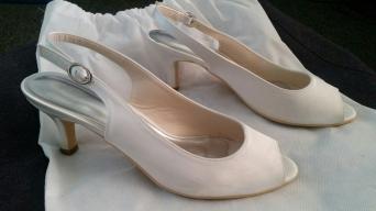Ivory Satin Peep Toe Wedding Shoes Local Classifieds For Sale