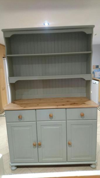 Welsh Dresser Top Only Local Clifieds Preloved Beautiful Refurbished Solid Pine Welsh Dresser Painted In Farrow Ball French Gray Which Is A Lovely Grey Green Colour Top Has Natural Wax