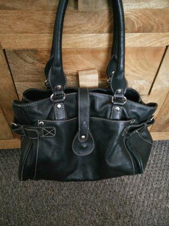 John Lewis Leather Local Classifieds Preloved John Lewis Black Leather Bowling Bag