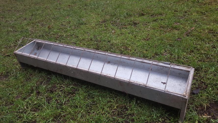 Galvanized chicken feeder trough. For Sale in High Peak, Derbyshire