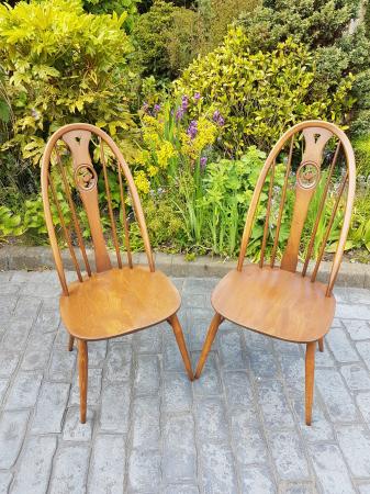 A Pair Of Ercol Swan Back Dining Chairs For Sale In Huddersfield